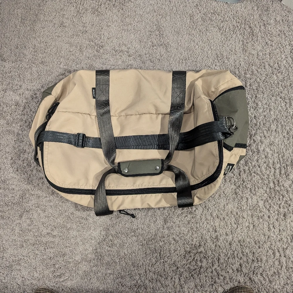 SeaLand Duffle Bag in Olive + Tan 🏔️ Upcycled Dune Duffle